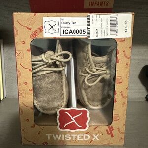 Twisted X baby/toddler driving shoes dusty tan size 6
